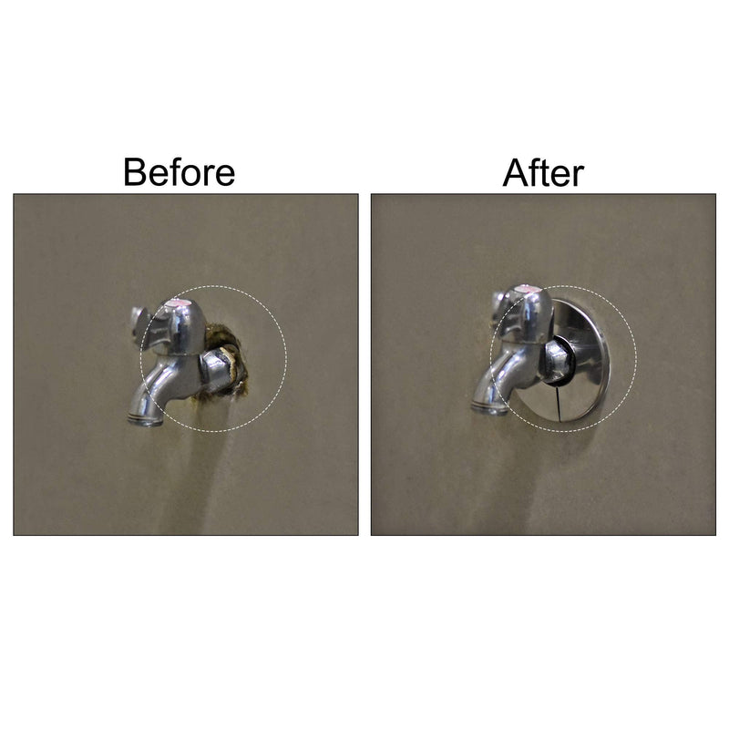 Wall Split Flange, Stainless Steel Round Escutcheon Plate for 2.4"/61mm Diameter Pipe, Pack of 3 (61mm/2.40'') 61mm/2.40''