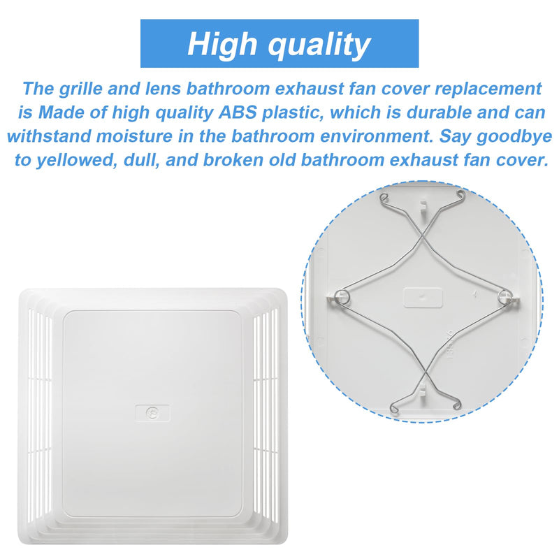 S97013576 Bathroom Fan Cover Grille for Broan NuTone Bathroom Fan, Replacement 676 684 684NT 2684F 576 Exhaust Fan Cover Bathroom Vent Covers
