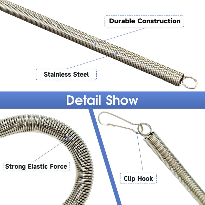 2Pcs Screen Door Springs, 20-Inch Extension Springs with Hook Ends for Door, Gate, Camper 20 Inch screen door spring