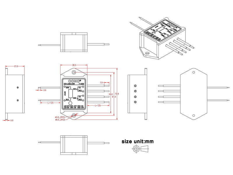 OONO DPST 1NO 1NC 8Amp Power Relay Module, AC 220V 230V 240V Control Voltage AC 220/230/240V - NewNest Australia
