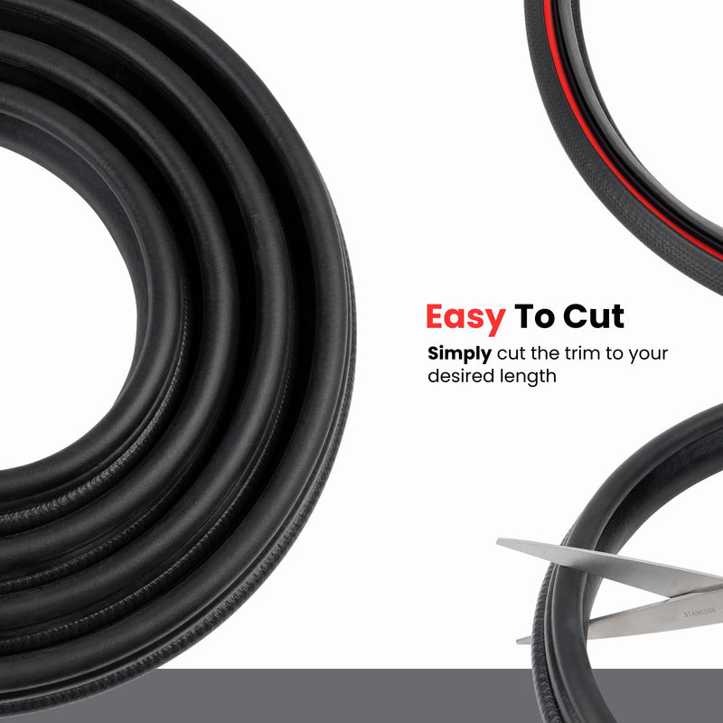 Black Door Rubber Seal Large Grip Range 61/64" Bulb Height x 17/64 Grip Range x 43/64" U Height (15 Feet) 15 Feet