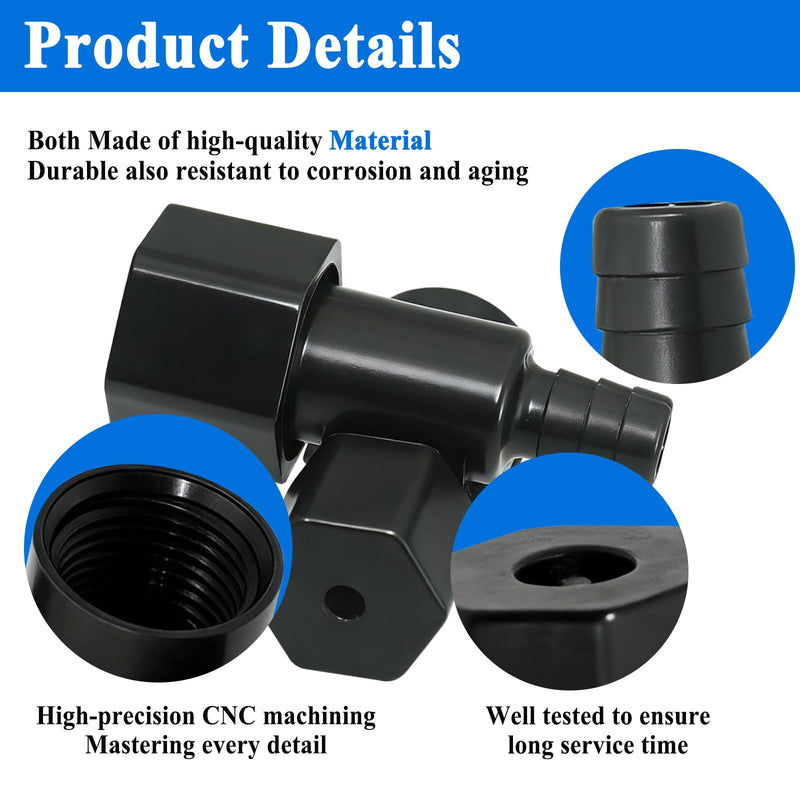 2Pcs BU100505-KIT Upper Supply Assembly, with Metal Buckle, Compatible with 503, 503H, 504 Series Pressure Assisted Toilet Flushing Systems