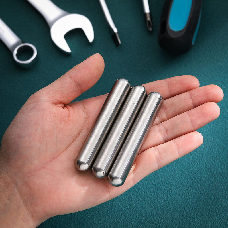 3 Pcs Cow Magnet Cylinder Cow Alnico Magnet Stud Finder 0.50" Diameter, 3" Length, Silver