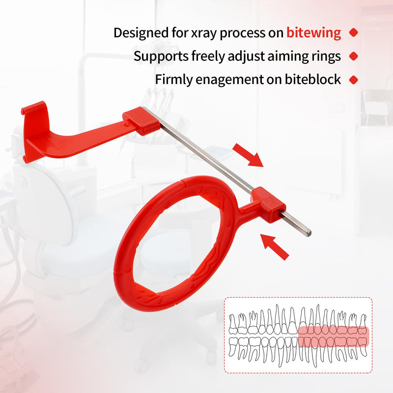 PER4MANCE Dental Bitewing Indicator Arms (Pack of 5): Dental X-Ray Sensor Holder BAI Style Red Color-Coded, Autoclavable - NewNest Australia