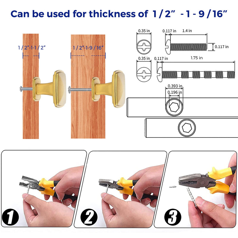 Ravinte 10 Pack Gold Kitchen Cabinet Square Knob Single Hole Cabinet Hardware for Dresser Drawer Cabinet Pulls Drawer Knobs Cabinet Knobs Contemporary Antique Rustic