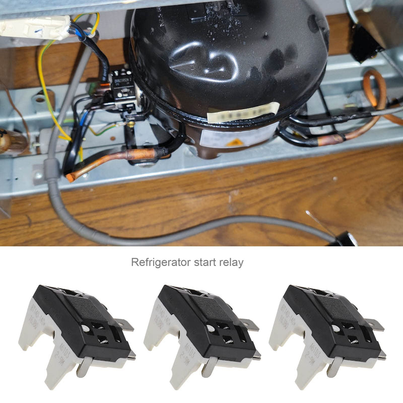 SING F LTD 2X 15 Ohm Refrigerator Start Relay 2 Pin PTC Freezer Compressor Resistor for Mini Fridges Compact Fridges Freezers Wine Fridges with 1/2HP 375W Thermal Overload Protector