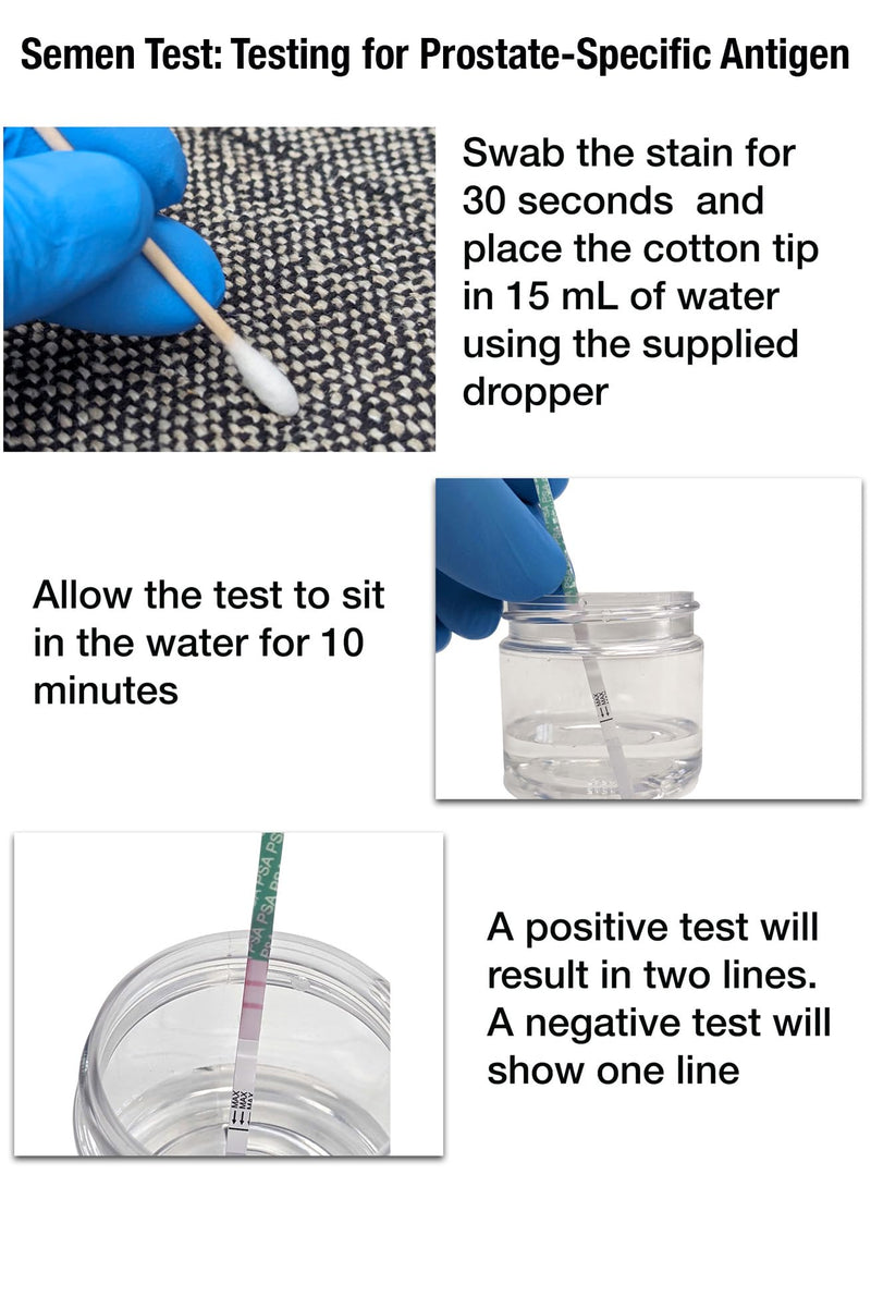 Infidelity Detection Kit | Find Two Substances Found in Male Body Fluids | Results in 10 Minutes | Three Kits Three Kits (3 Acid Phosphatase & 3 Prostate-Specific)
