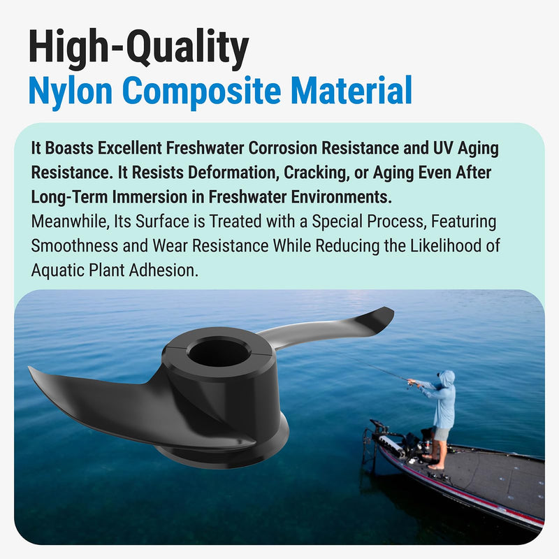 000-15237-001 Weedless Propeller, Compatible with Lowrance Ghost ＆ Ghost X Trolling Motor, Replace Ghost Series 47, 52, 60 inch Trolling Motor Prop