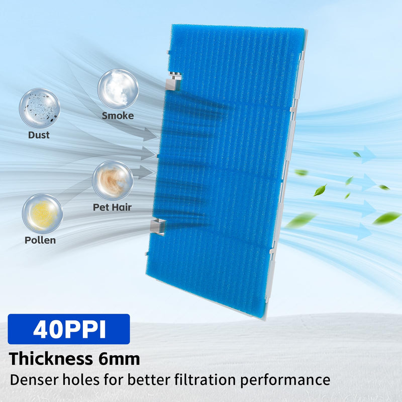 RV AC Vent Cover Grille with Interior Air Filter for Dometic, 2+4 PCS