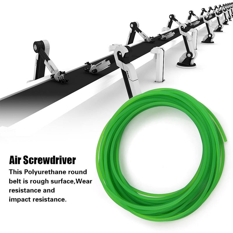 PU Transmission Belt 4mm x 10m, Polyurethane Round Belt High Performance for Drive Transmission Green (pu Polyurethane Belt) 4mm*10m pu polyurethane belt