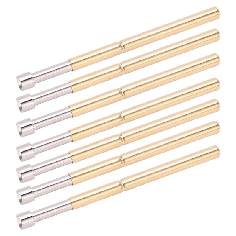 100pcs Spring Loaded Test Pins, Concave Head PCB Testing Probes Brass Pogo Pins 2.02mm/0.1in Tube Diameter for Circuit Board/Burn-in Fixture (33.35mm Length)