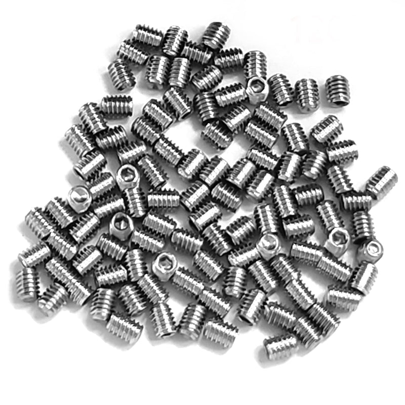 M4 x 4mm Flat Point Screws, Metric Grub Screws, A2-70, Socket Head Screws, DIN914 Stainless Steel, 300Pcs M4 x 4mm