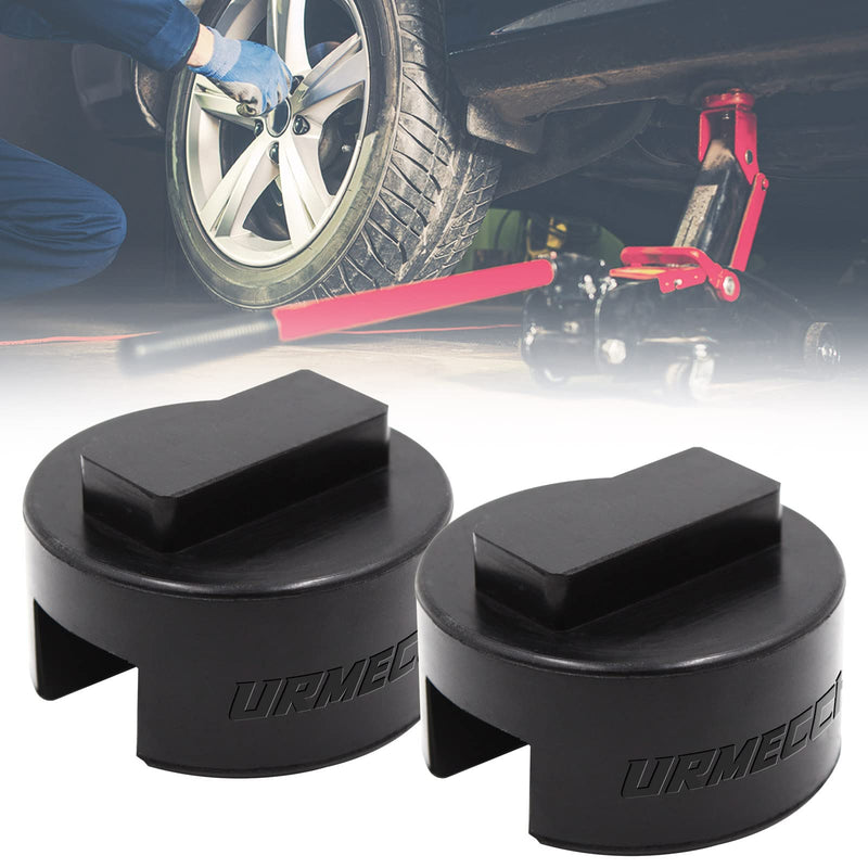 Universal Jack Pad for BMW and Mini, Slotted Rubber Jack Pad Square Polyurethane Jack Pad Frame Rail Protector Adapter for Jack Stand Jack Block (2 Pack) Black x 2 Pack