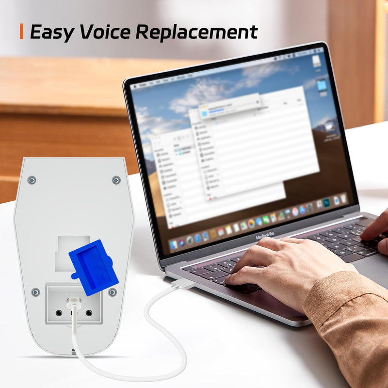 Outdoor Motion Sensor Noise Maker with 8 Replaceable Recording,Dog Barking Motion Detector Alarm,Three Levels of Adjustable Volume,Three Operating Modes,Motion Activated Alarm with Remote Control (2)