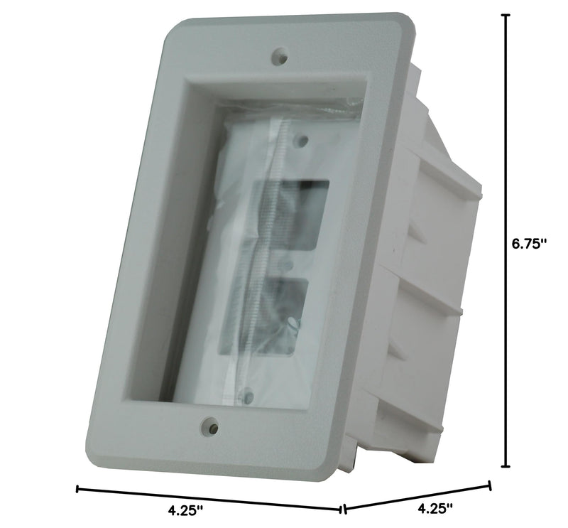 Arlington DVFR1W-1 Recessed Electrical/Outlet Mounting Box, Single Gang