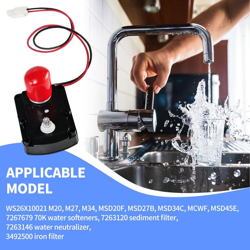 7286039 Water Softener Valve Motor with Gear 7283489 Replaces Old Part Numbers: 7281291,7384691,7234731,WS26X10021,WS26X21821,Fit for Softener Systems