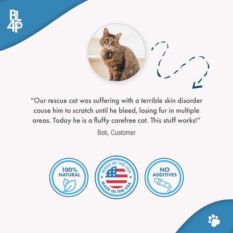 Cat Itchy Skin Relief & Hair Loss Treatment, Holistic Allergy Relief for Cats Calms Dry Skin, Dandruff, Reduces Licking, Scratching & Cat Allergy Relief & Immune Support, Relief for Seasonal Allergies