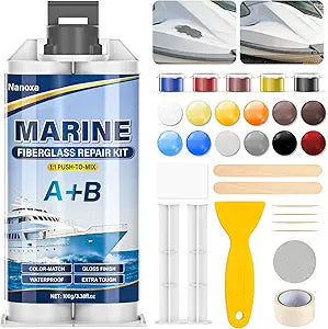 Bathtub Repair Kit White for Tubs, Fiberglass Showers, Tiles, Sinks & Countertops, Fix Chips, Cracks, Holes, Scratches on Porcelain, Enamel, Acrylic, Granite, Ceramic, Quartz Surfaces