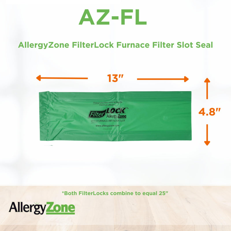 FilterLock Furnace Filter Slot Seal – Magnetic Seal Cover for Any 1” Furnace Filter, Up To 25” Long, Reduce HVAC Air Leaks, Green