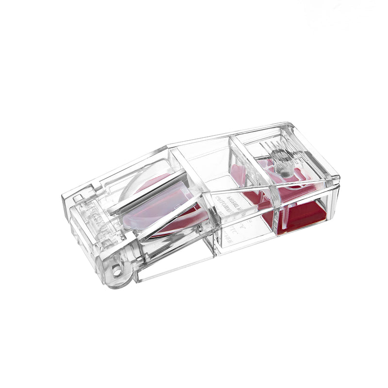 Pill Grinder MAXSPLIT Pill Splitter Combo Package - Pill Crusher Grinder Fine Powder - Safety Guard Pill Splitter with Puncher - Pill Cutter for Small Pills, Large Tablets, Vitamins (Red)
