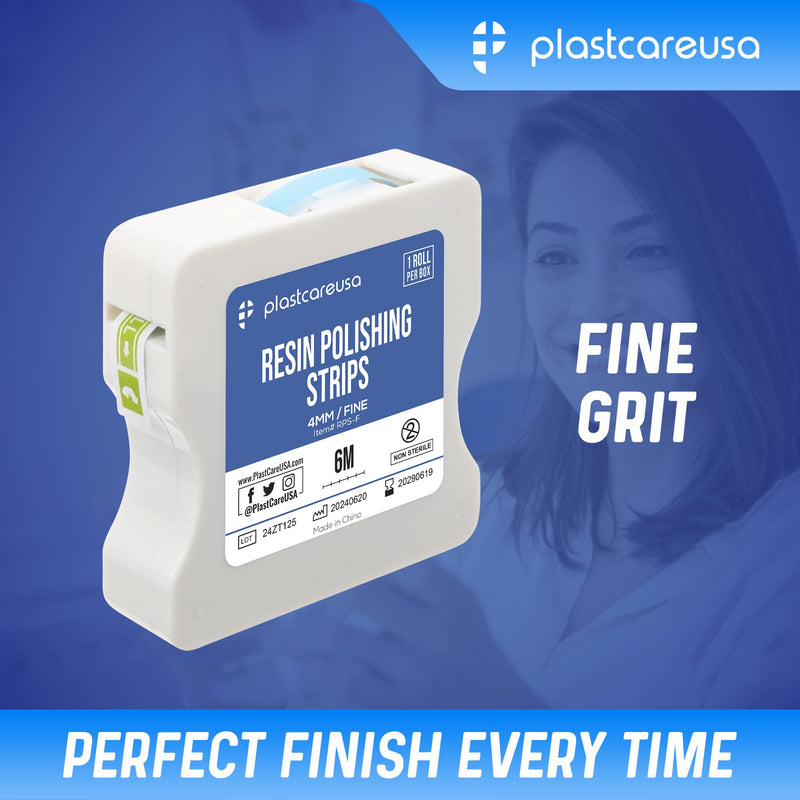 Fine Grit Dental Polishing Strips Kit - Teeth Sanding Tape for Tooth Flossing & Cleaning | Abrasive Sandpaper Strip Tool, 4mm x 6M, 1 Roll Fine Grit