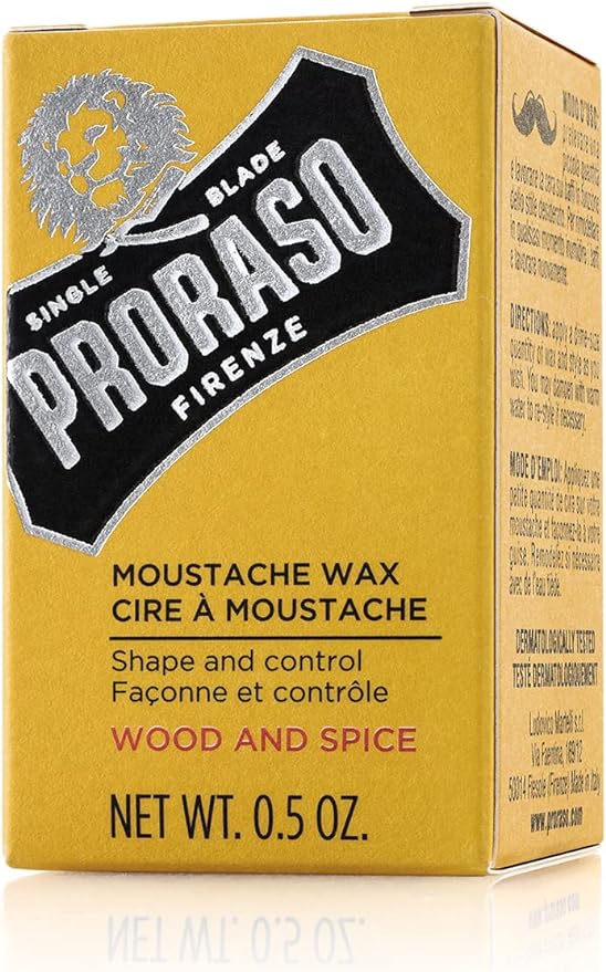 PRORASO Mustache Wax for Beard Wax, Styling and Shaving Care, Made in Italy, 15ml (x1) - NewNest Australia