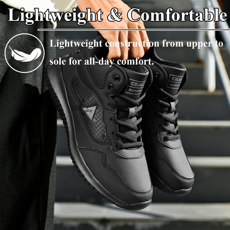 Non Slip Work Boots for Men Oil Resistant Food Service Shoes Comfortable Slip On Chef Shoes for Restaurant Hospital 10.5