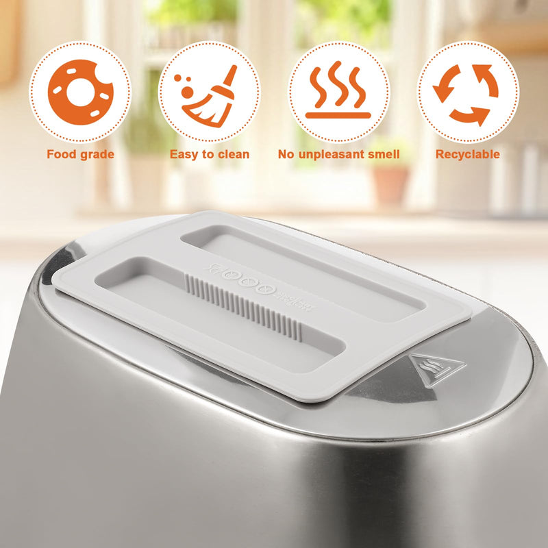 CALLARON Toaster Cover 2 Slice Toaster Dust Cover Silicone Bread Machine Cover Kitchen Bread Maker Lid Reusable Top Cover for Bread Sandwich Machine 6.17x4.13inch