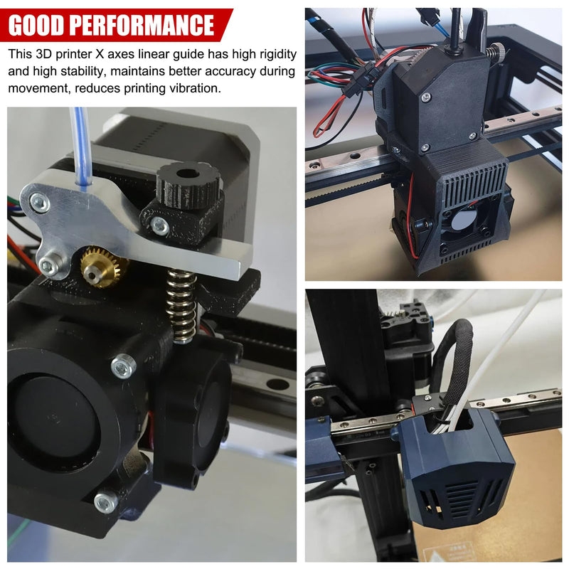 Linear Rail Guide Kit for Neptune 3 MAX, Neptune 4 MAX, High Carbon Steel, Enhanced Accuracy, Low Friction, Easy Install, for 3D Printer Upgrades