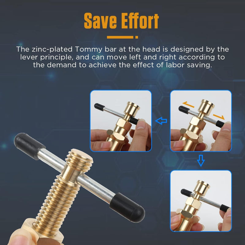 Pipe Olive Remover Puller Tool - Angchun Olive Puller Remover Ferrule Puller with Diameters of 1/2in & 3/4in Compression Sleeve Puller Tool Suitable for Brass Olive Pipes Easy Removal Without Damage