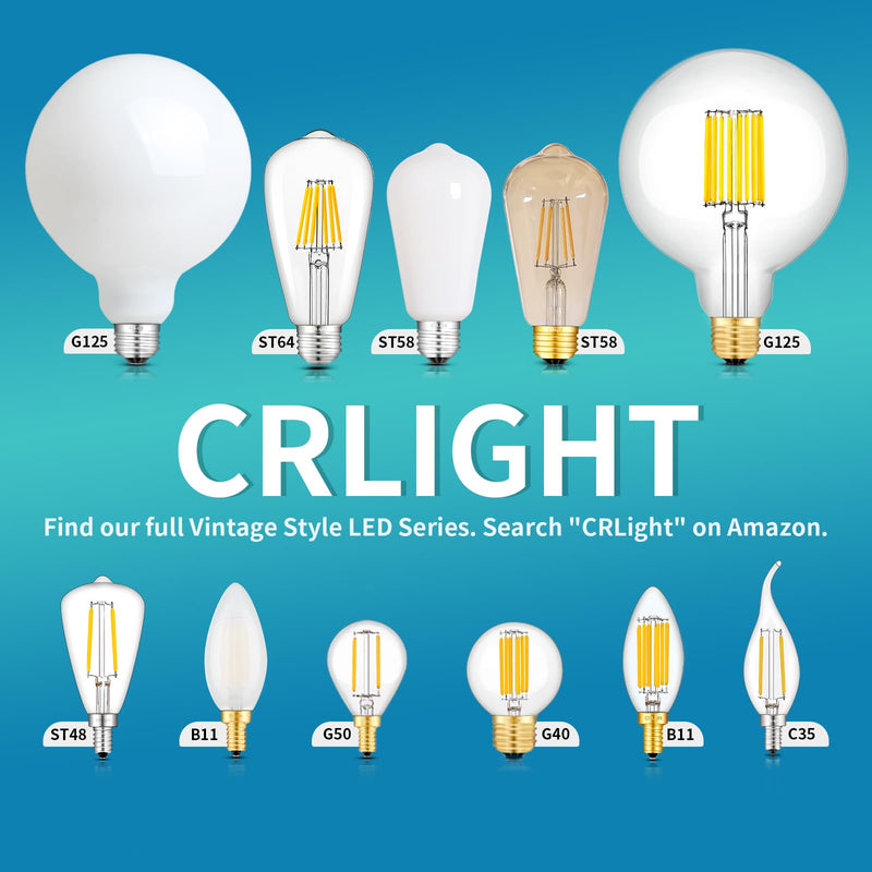 8W ST64 Dimmable LED Edison Bulbs, E26 Base 4200K Daylight, 6 Pack | 80W Incandescent Equivalent 800LM, Frosted Glass Vintage Filament Light Daylight White 4200k - 6 Pack