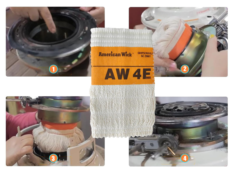 Kerosene Heater Wick AW4E Fits for Sengoku HMN-110 KeroHeat CTN-110 Heatmate HMN-110 Mega Heat MGN-110, Suitable for American Wick AW4E
