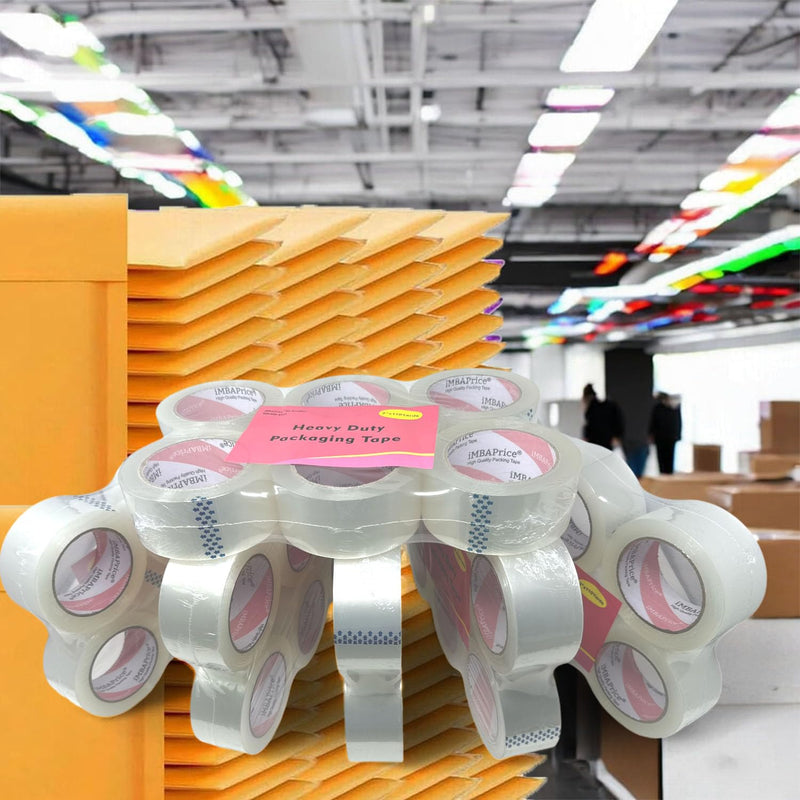 iMBAPrice Sealing Tape - 1 Box of Premium (36 Roll of 110 Yards) 36x330 Feet Long 2" Wide Ultra Clear Shipping Packaging Tape 36 Rolls / 2" Wide (Clear)