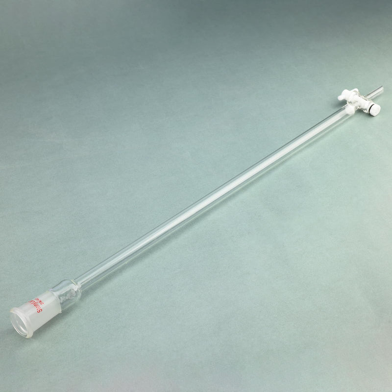 stonylab Borosilicate Glass Chromatography Column with G2 Sand Plate, 13 mm Inner Diameter, 457 mm Effective Length, 24/40 Joint