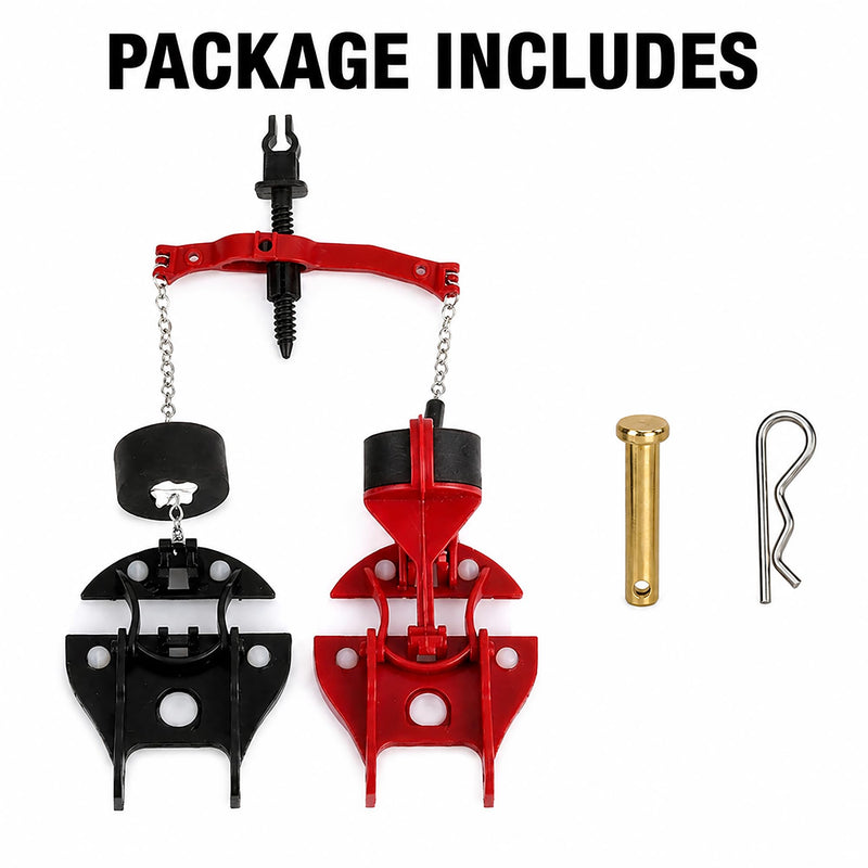 7381657-200.0070A Toilet Flapper Replacement Kit for American Standard Vormax, Compatible with 4270A 4370A 4570A Models, 3-Inch Dual Flapper with Silicone Seals, Teeter Bar & Metal Chain