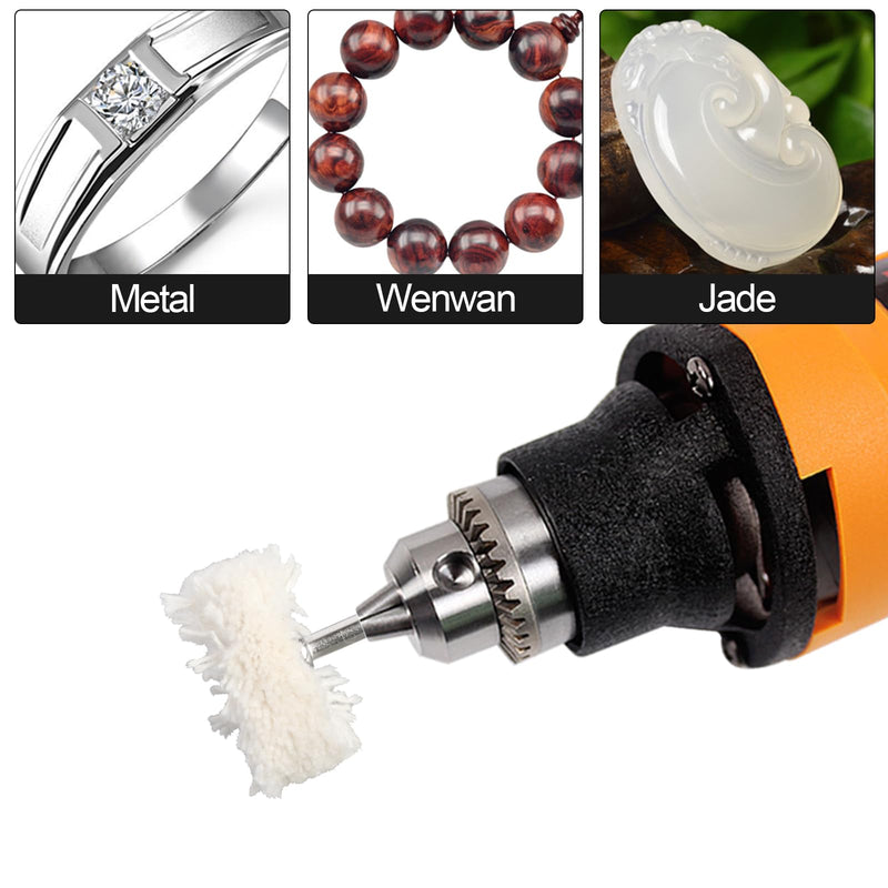 30pcs Cotton Polishing Buffing Wheel for Rotary Tool Polising Kit - Polishing Wheel or Silver Polish Wheel - Watch Polishing Kit - Jewelry Polishing Kit (Thread) Thread