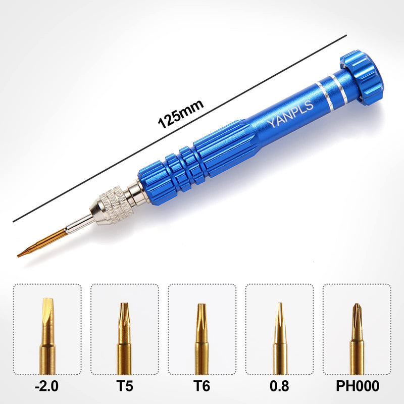Small Watch Eyeglass Screwdriver Set， Micro Precision Eyeglass Repair Screwdriver Kit Small Screwdriver Set for Electronics、Sunglasses、Jewelry（blue） Blue