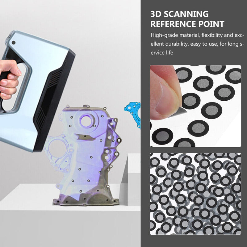 3D Scanning dots,Scanning Markers,Tracking dots for 3D Scanning,High Reflective 3D Scanner dots,Diffuse Reflection Markers Easily Compatible with Einscan Creality Revopoint 3D Scanner (900) 900