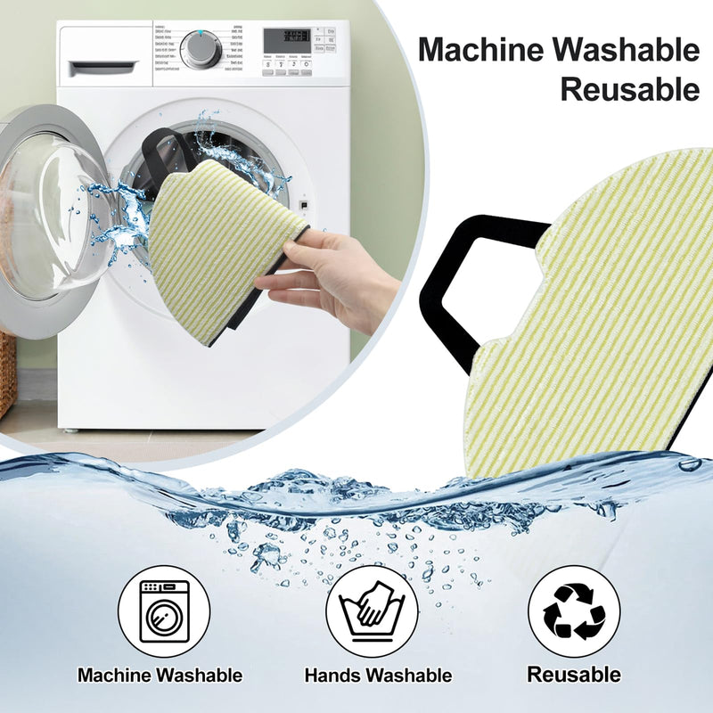 6 Pack Vacuum Mop Replacement Pads Compatible with Shark RV2610WA AV2610WA RV2620WD RV2610WFUS RV2410WD AI Ultra 2-in-1 Robot Vacuum,Vacmop Pads Refills,Washable Reusable Microfiber Soft Pads