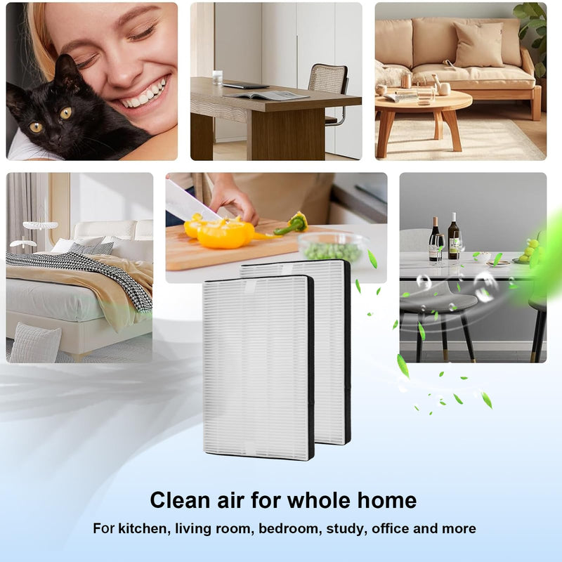 2 Pack F2 A2 Replacement Filter Compatible with 3M Filtrete Air Purifier