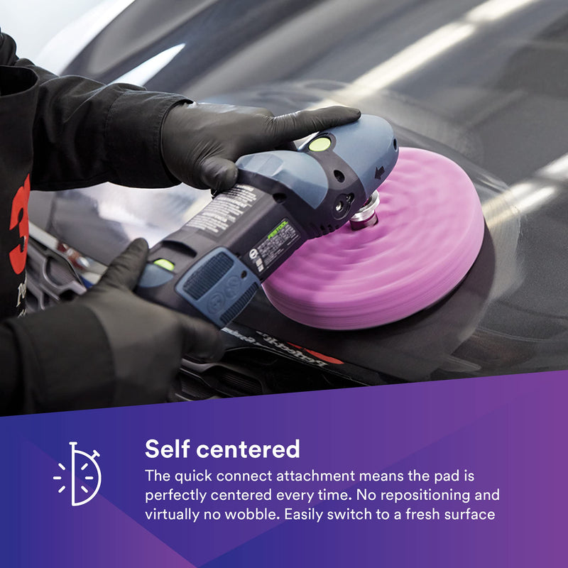 3M Perfect It 1 Step Foam Finishing Pad, 33035, Quick Connect, Surface Buffing, Collision Repair, High Gloss Polish, 8 in 8" Quick Connect