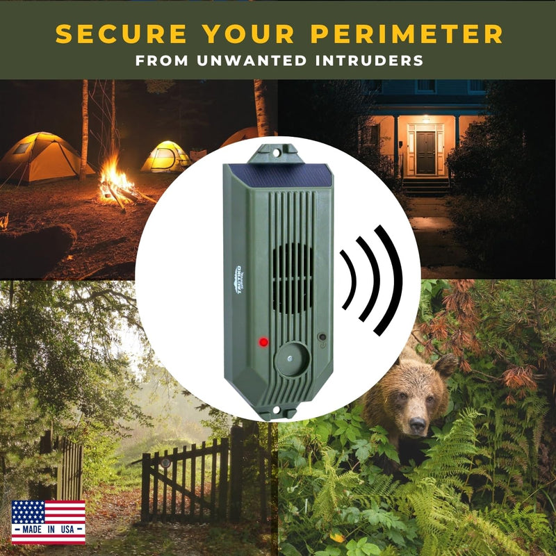 Tactiko Wire Trip Perimeter Alarm 2.0, 129 dB Rechargeable Perimeter – 80ft Kevlar Tripwire, Solar/USB, Weatherproof, Bear Deterrent for Camping, Property, Home Security (2 Pack) 2 Pack