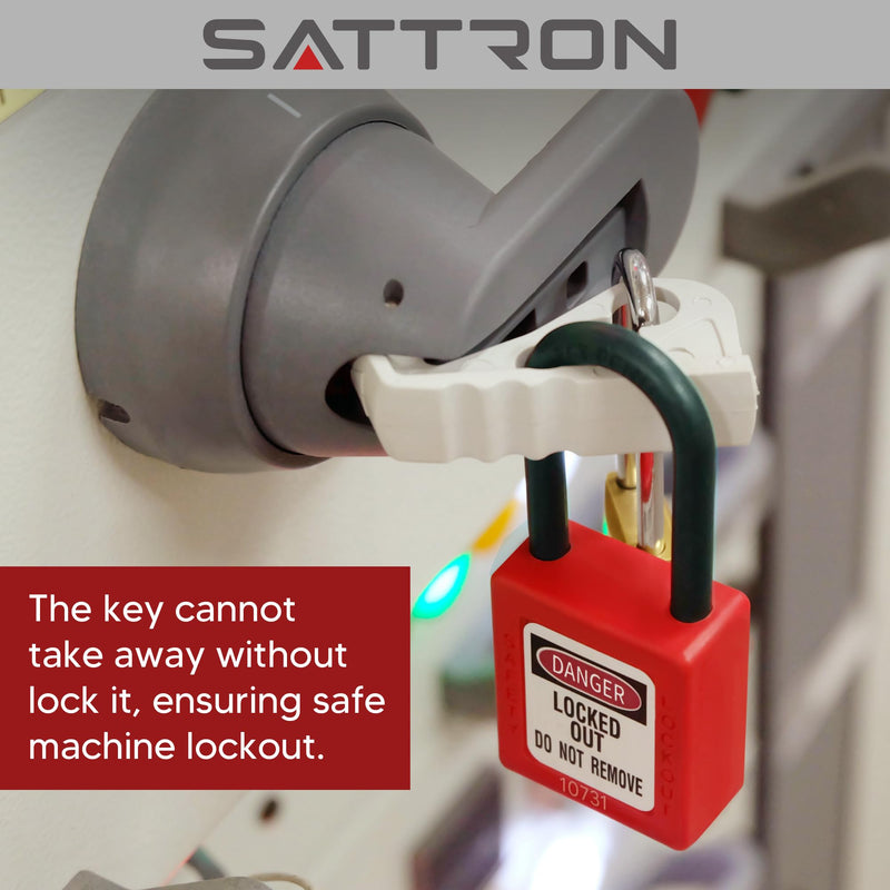 Safety Lockout Padlock Sets, OSHA Compliant 5 Red Lockout Tagout Locks, Keyed Differently Loto Locks (2 Keys Per Lock) for Lock Out Tag Out Stations 5 pack red nylon padlocks