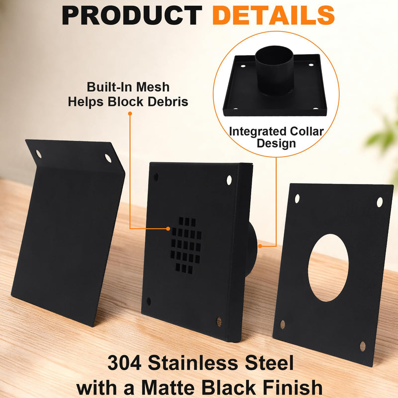 VICAMB Pellet Stove Vent Pipe Kit, Pellet Stove Fresh Airs Intake Kit