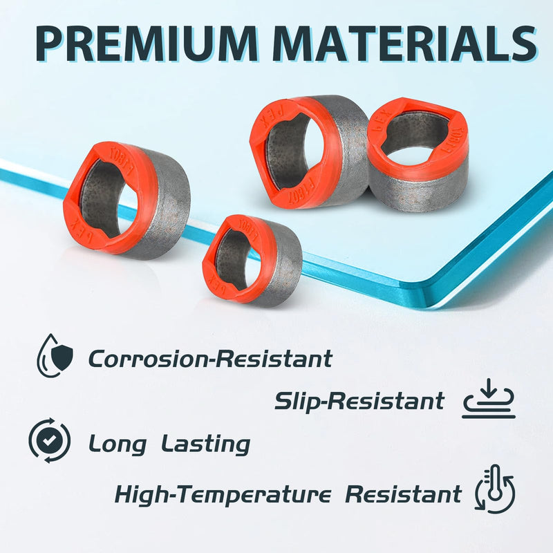 100Pack Seelink 1/2" Bottled Tabbed PEX Crimp Copper Rings(CLAMP042-100) 100 1/2 Inch