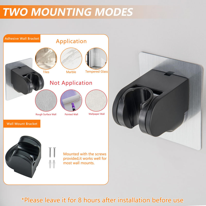 Tub Spout with Diverter, Matte Black Bathtub Spout with Diverter Bath Tub Faucet Set with ON/OFF 5 Modes Shower Sprayer