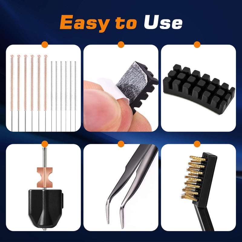 4 Pcs Upgraded AD5X All Metal Hotend Nozzle Set, 4 Sizes 0.25/0.4/0.6/0.8MM 3D Printer Extruder Printhead Replacement Kit, Includes 4 Silicone Socks & 4 Nozzle Wipers, AD5X 3D Printer Accessories
