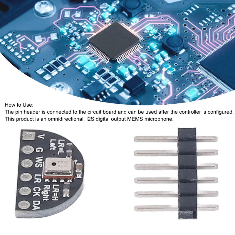 Microphone Module , I2S Interface Mic Modules Component MEMS MSM261S4030H0 2 Sets Adjustable Frequency Low Power Comsumption for Development Board