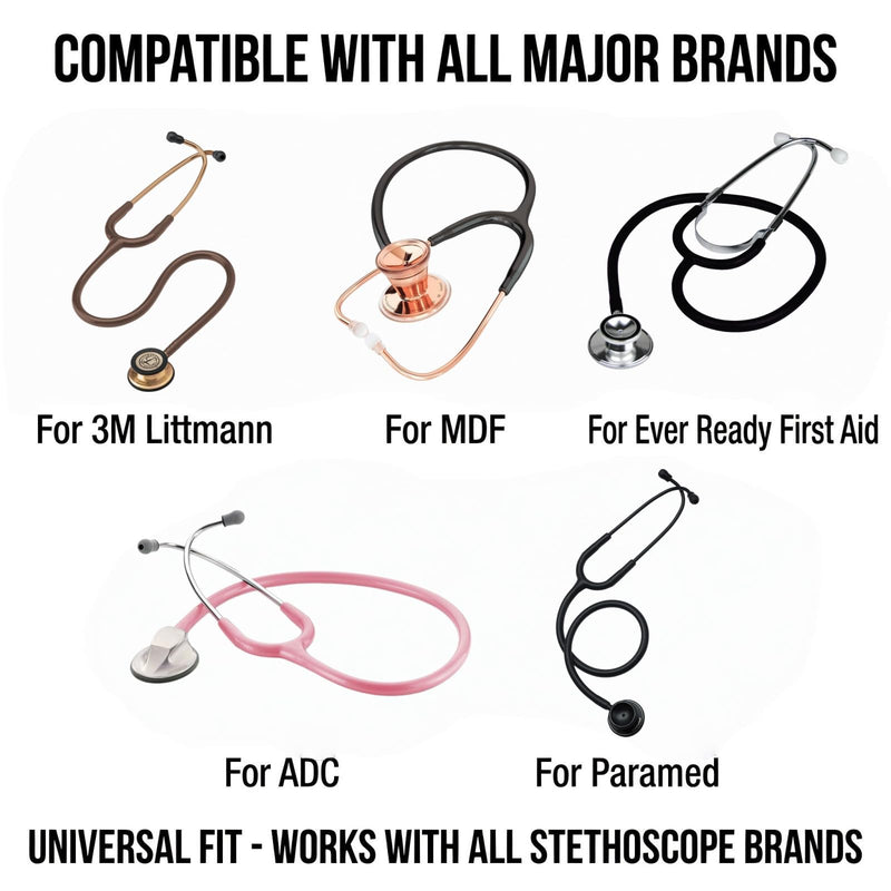 Bling Stethoscope Cover Sleeve Slim Crystal Universal Stethoscope Covers Accessories for Littmann(White) white