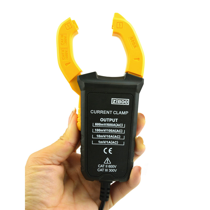 i600E 600Amp AC Current Clamp,4mm Banana Plug for Multimeters/mV AC Measurement Tools Perfect Replacement for Fluke i400 ZIBOO I600E